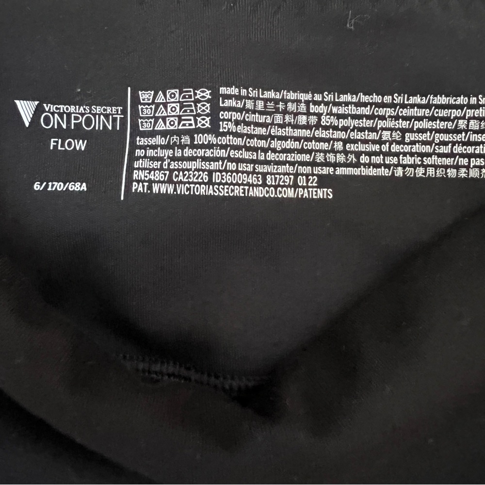 Victorias Secret Small Black On Point Crossfit Yoga Workout Active Leggings - Picture 4 of 9